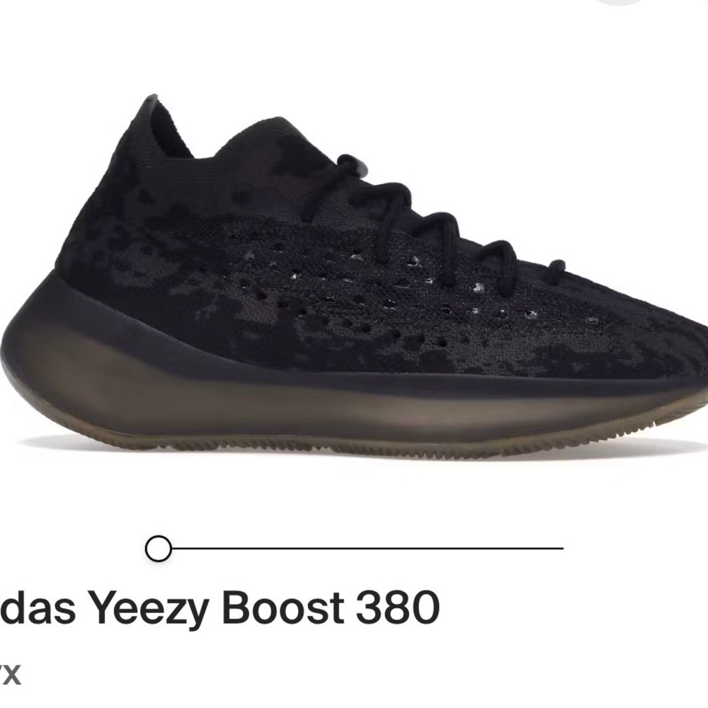 Yeezy boost 380 adidas onyx black size 10.5 mens